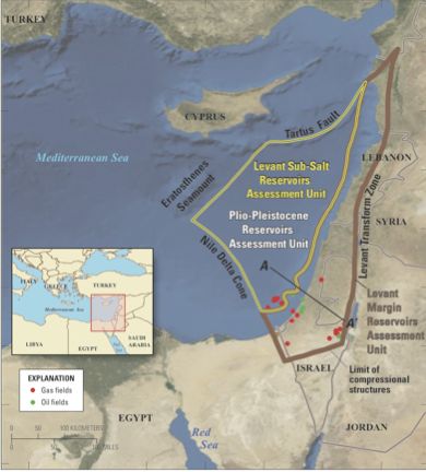Nouveaux gisements marins.
Les Arabes dehors, Tel Aviv revendique toutes les ressources
